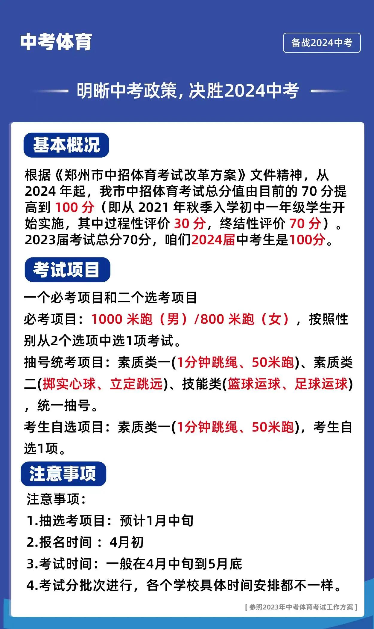 中考体育新政策详解